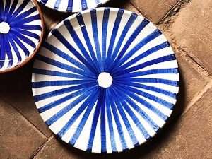 Terracotta Ray Dinner Plate | Blue