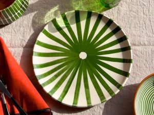 Terracotta Ray Dinner Plate | Green