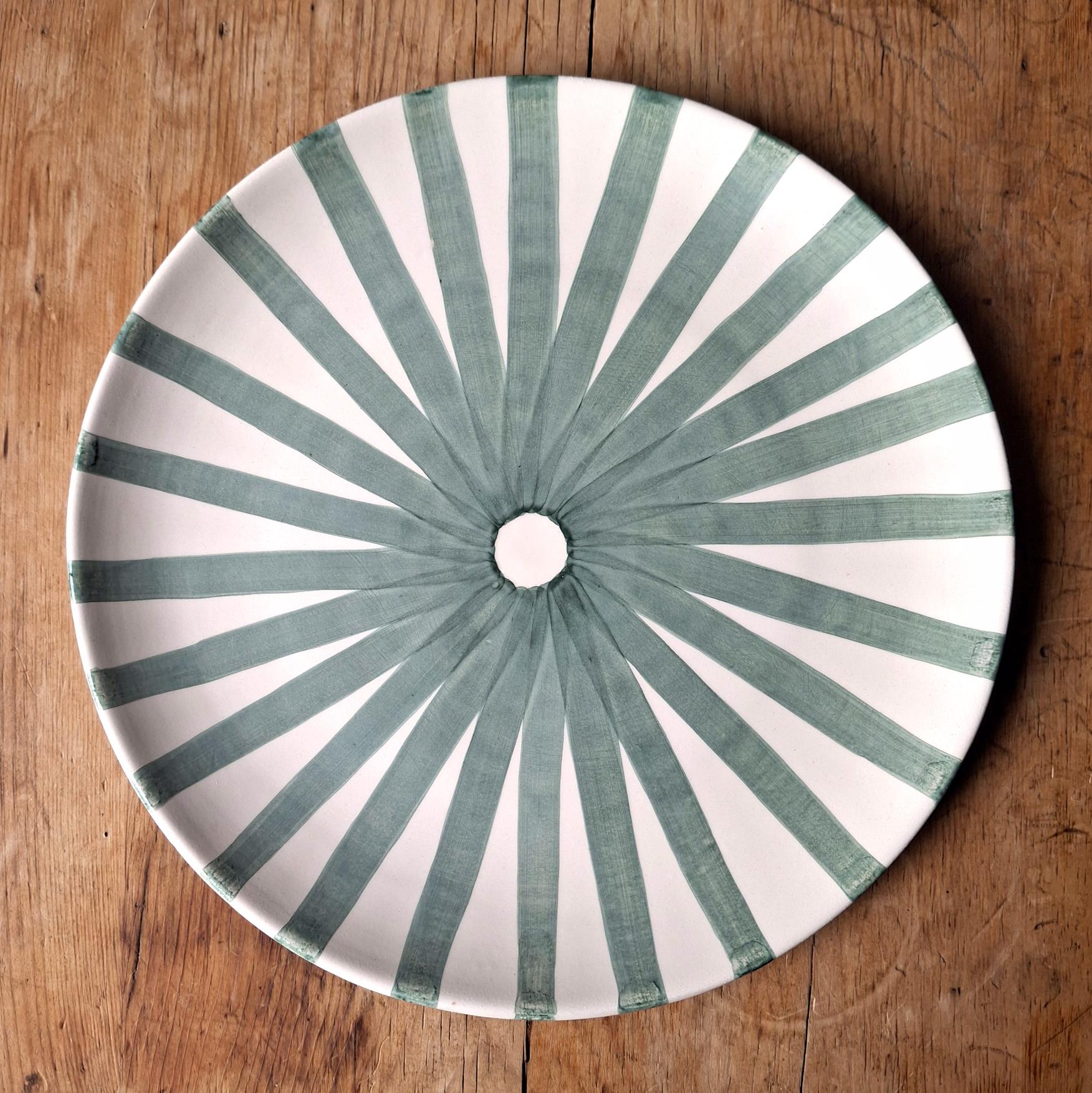 Terracotta Ray Dinner Plate | Sage - Image 2