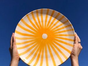 Terracotta Ray Dinner Plate | Yellow