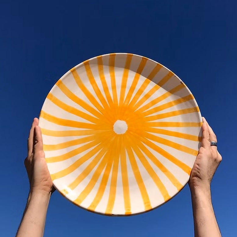 Terracotta Ray Dinner Plate | Yellow