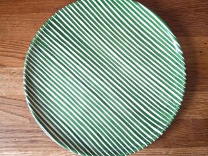 Terracotta Stripes Side Plate | Green