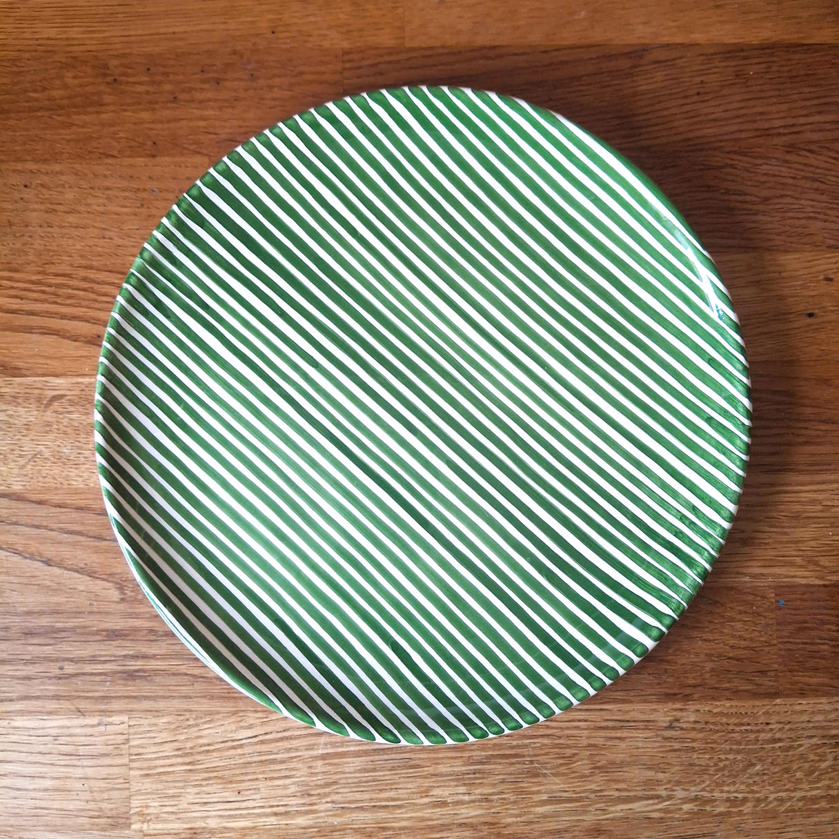 Terracotta Stripes Side Plate | Green