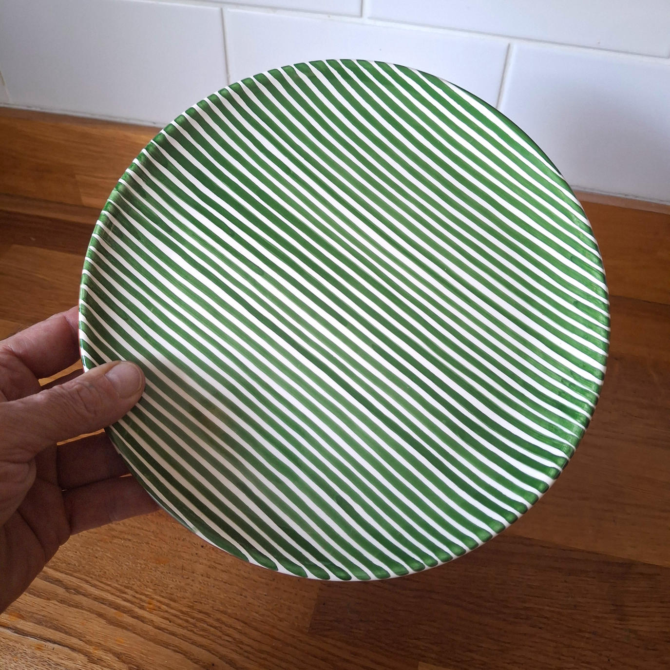 Terracotta Stripes Side Plate | Green - Image 3