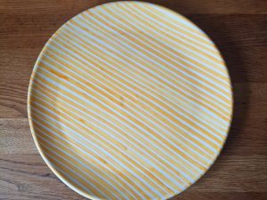 Terracotta Stripes Side Plate | Yellow
