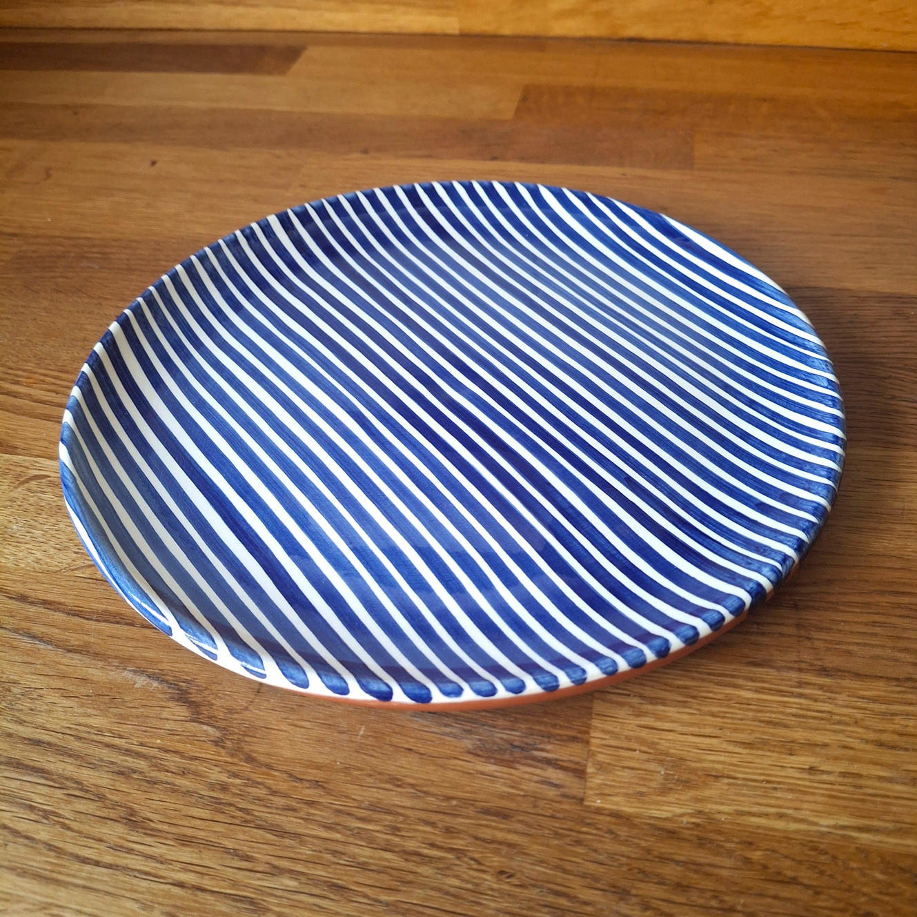 Terracotta Stripes Side Plate | Blue - Image 2