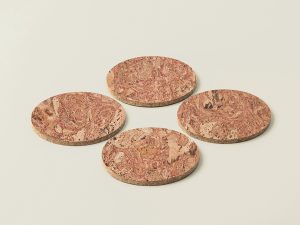 Cork Coasters | Twist Red | Round