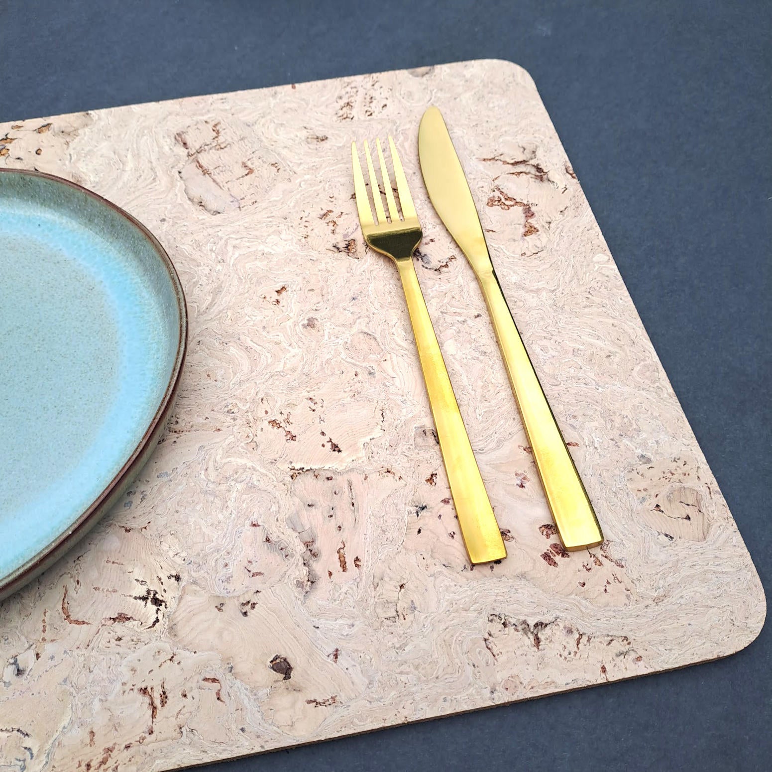 Cork Placemats | Twist Pearl | Rectangular - Image 2