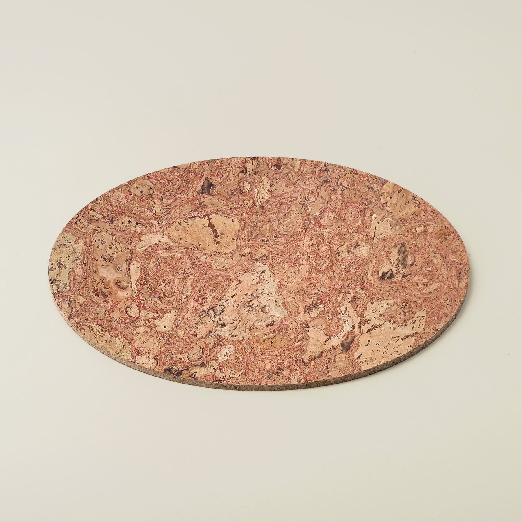 Cork Placemats | Twist Red | Round - Image 2