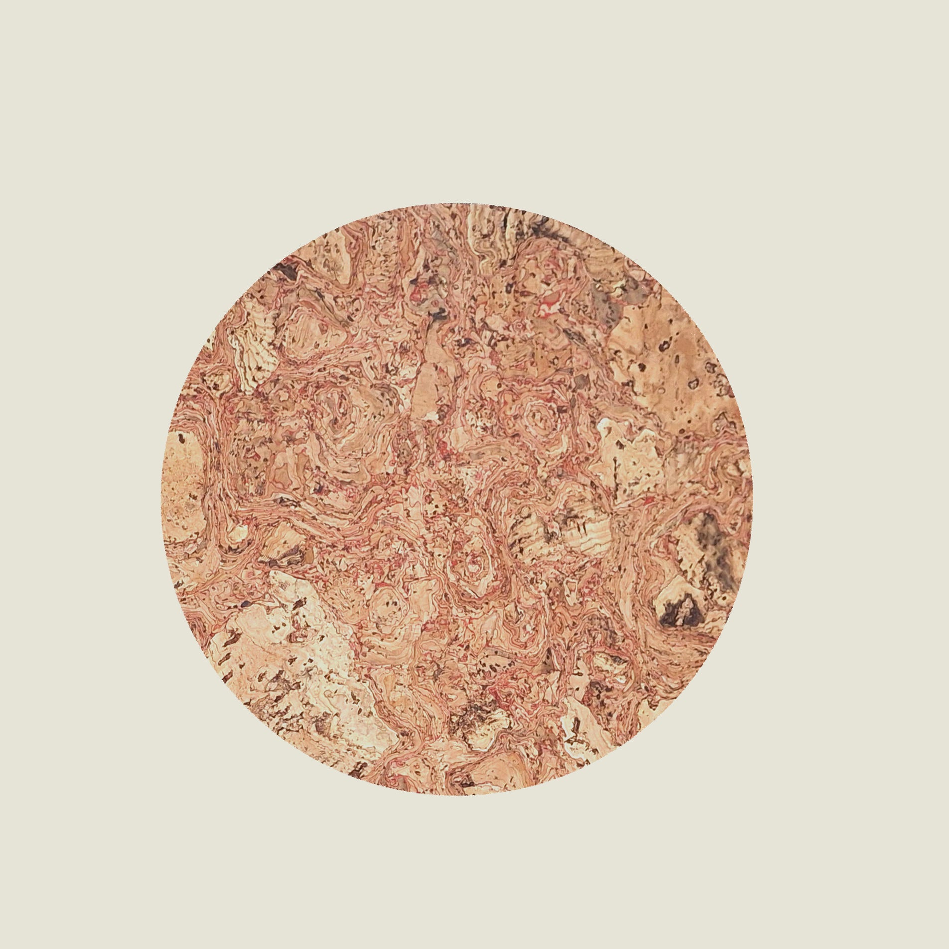 Cork Placemats | Twist Red | Round - Image 3