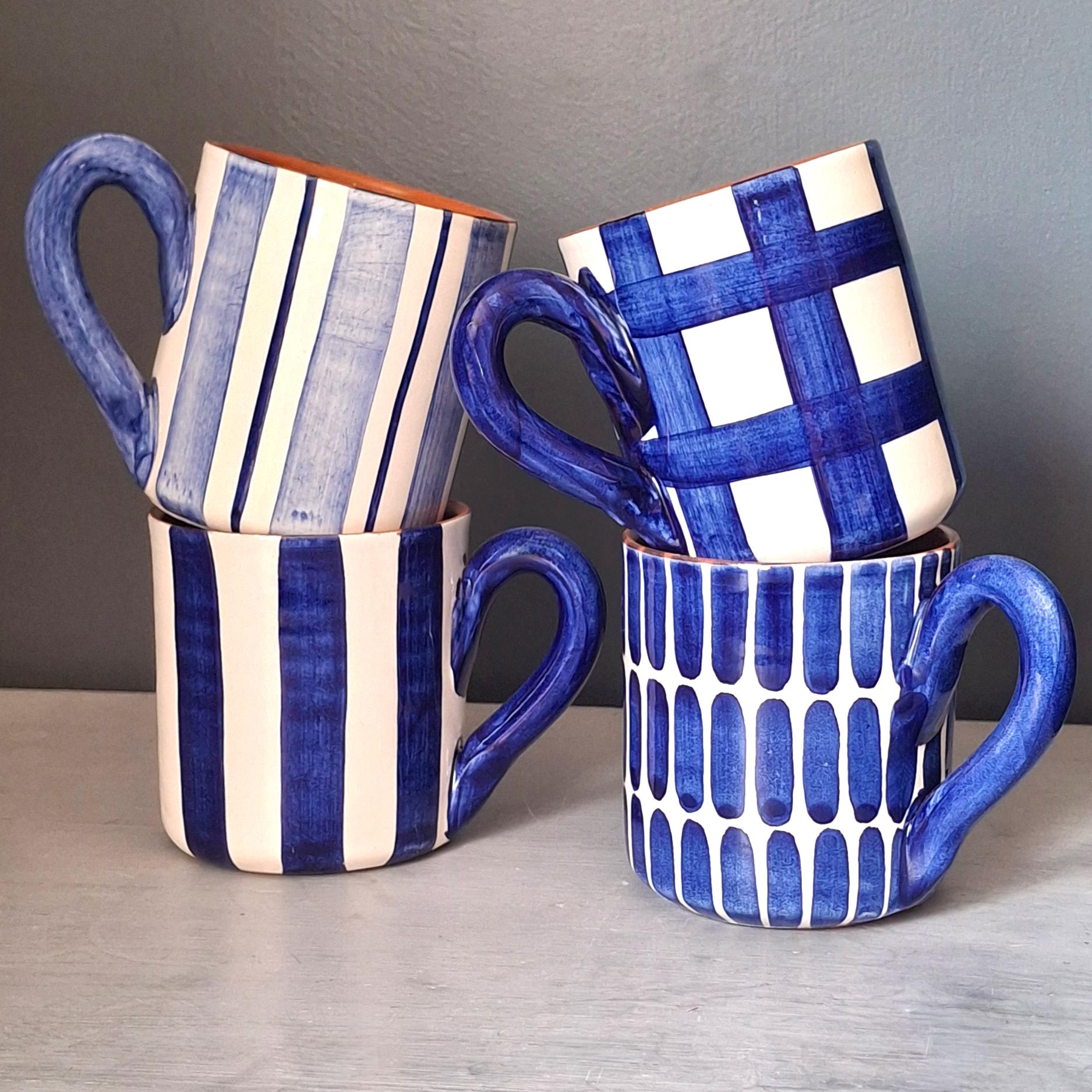 Terracotta Bold Stripes Mug | Yellow - Image 4
