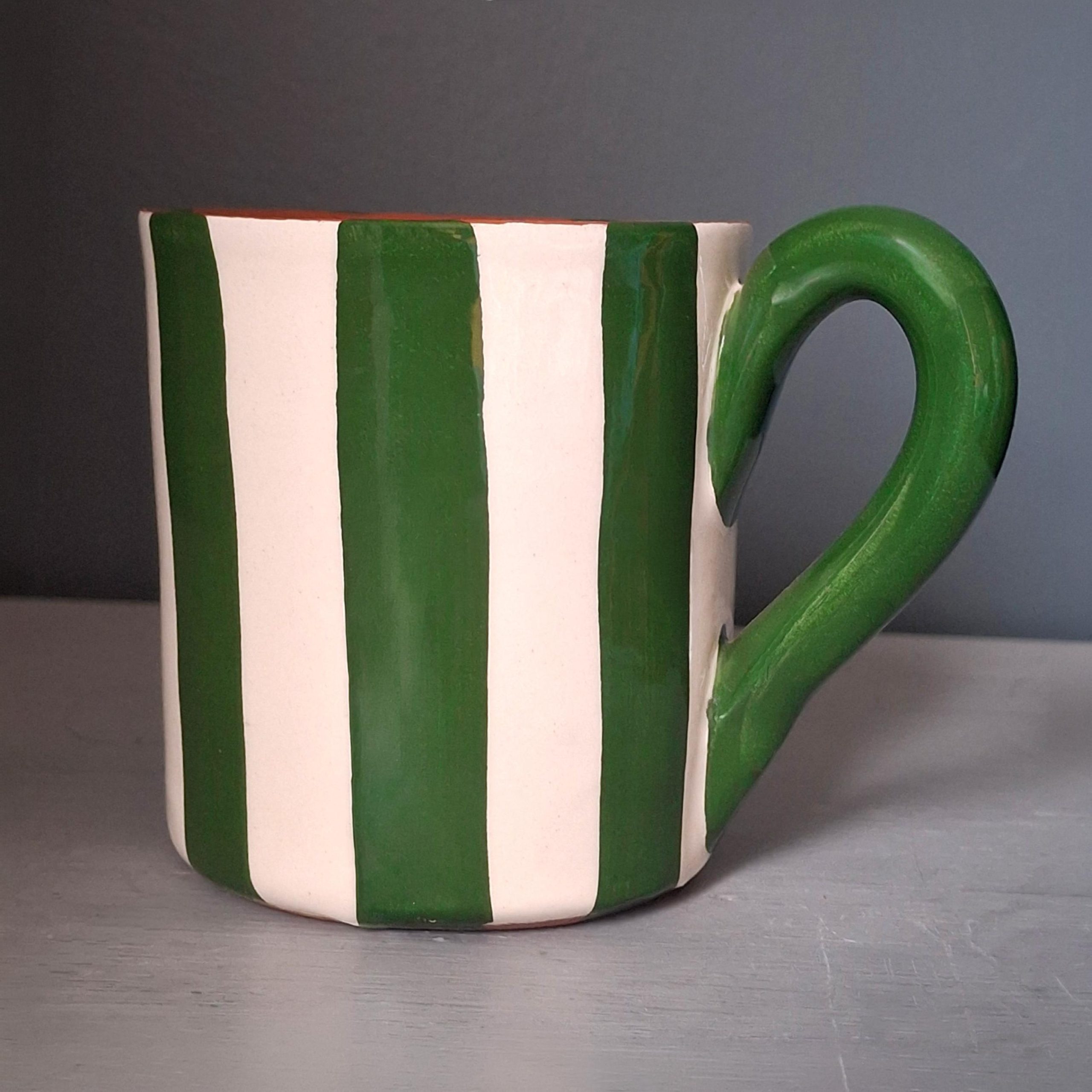 Set of 4 Terracotta Bold Stripes Mugs - Image 4