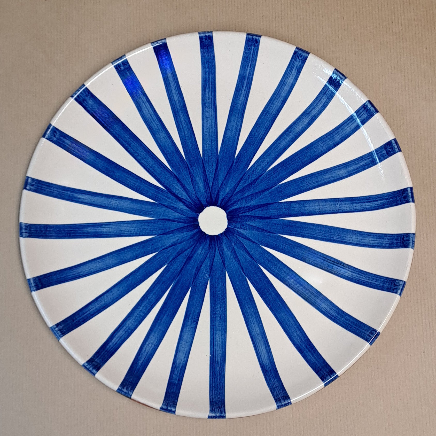 Terracotta Ray Dinner Plate | Blue - Image 2