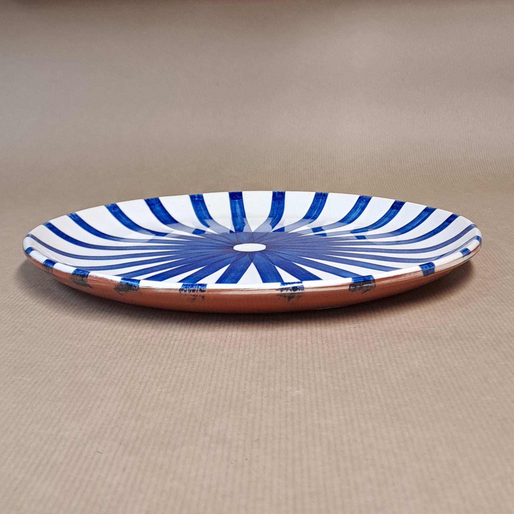 Terracotta Ray Dinner Plate | Blue - Image 3