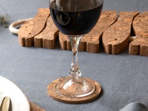 Cork Coasters | Twist Black | Round