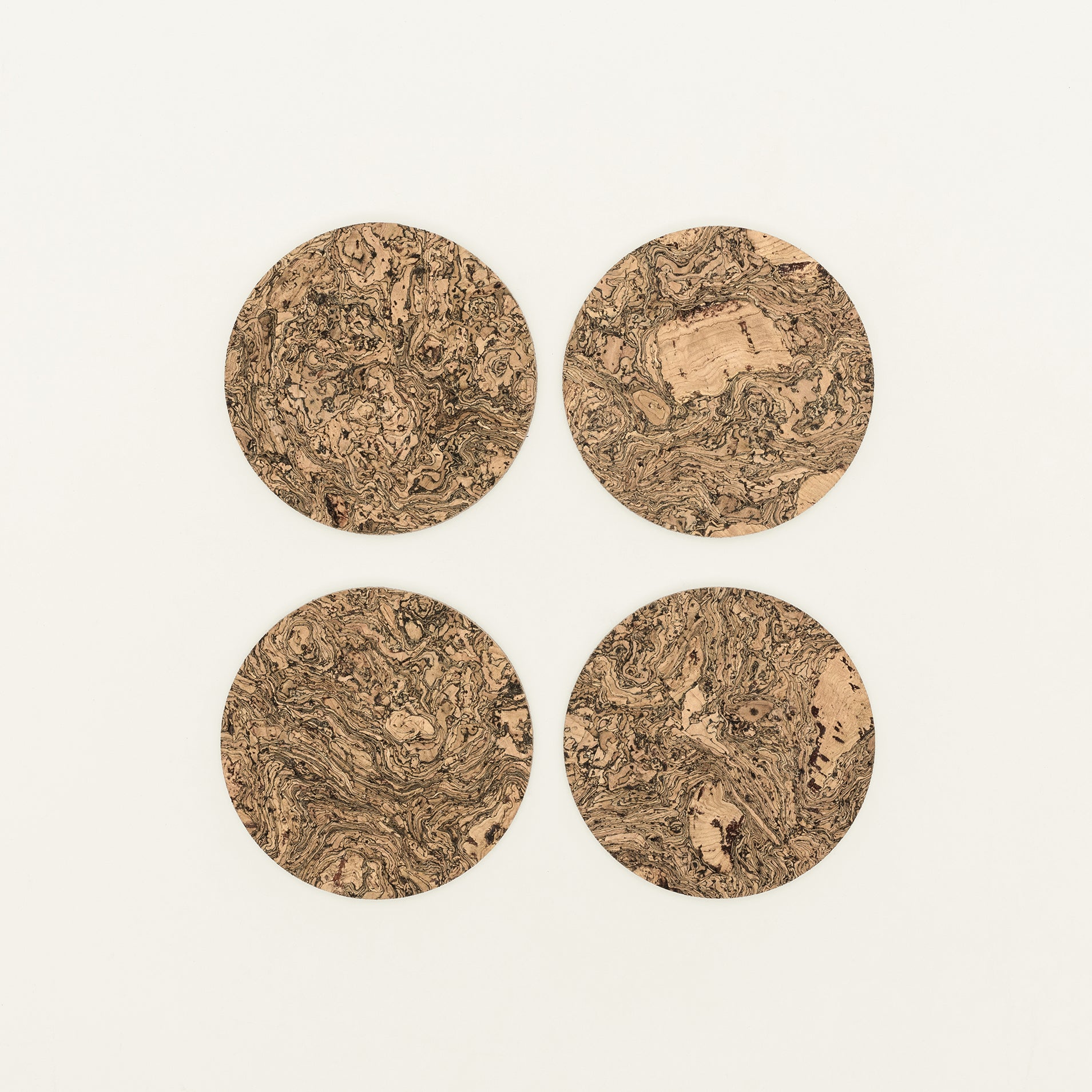 Cork Coasters | Twist Black | Round - Image 4