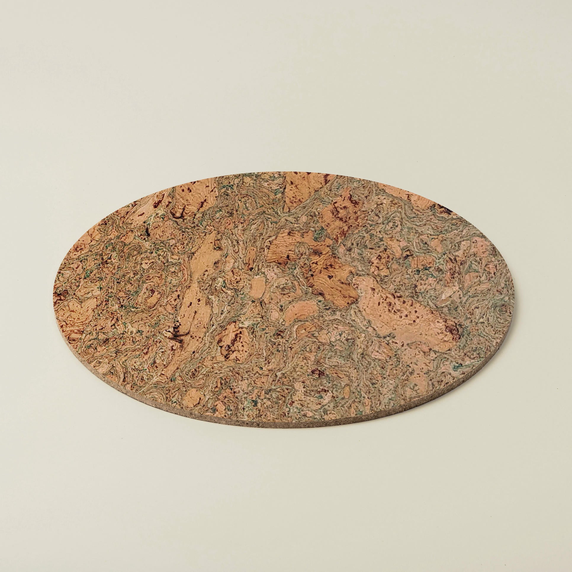 Cork Placemats | Twist Green | Round - Image 2